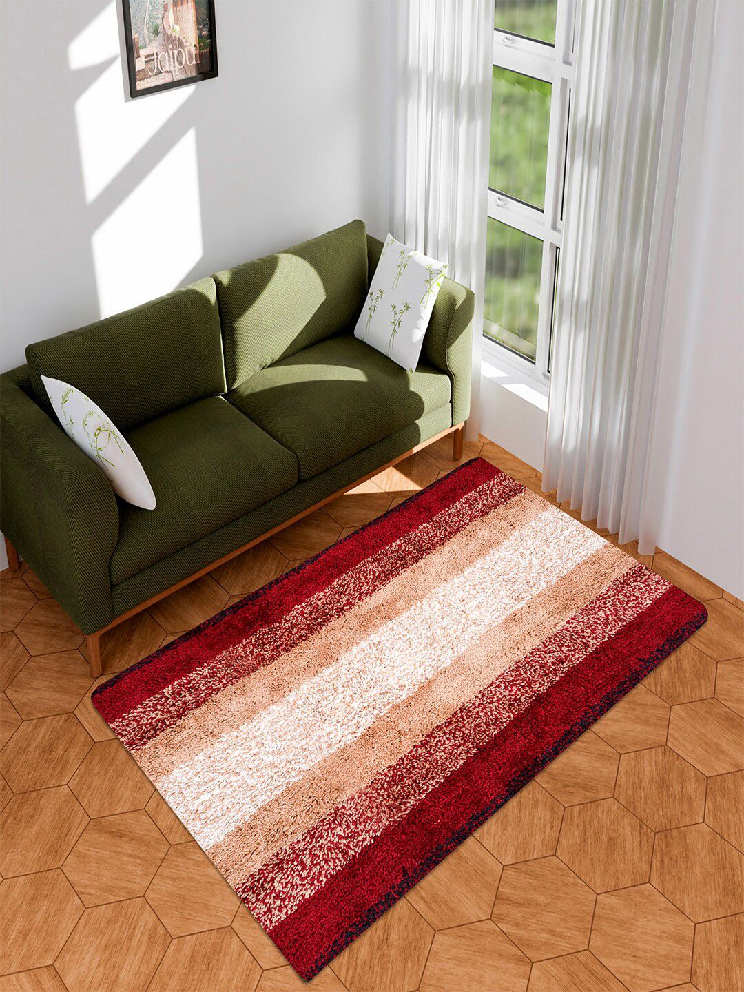 Kuber Industries Cream-Colored Non-Slip Bedside Carpet-image-20