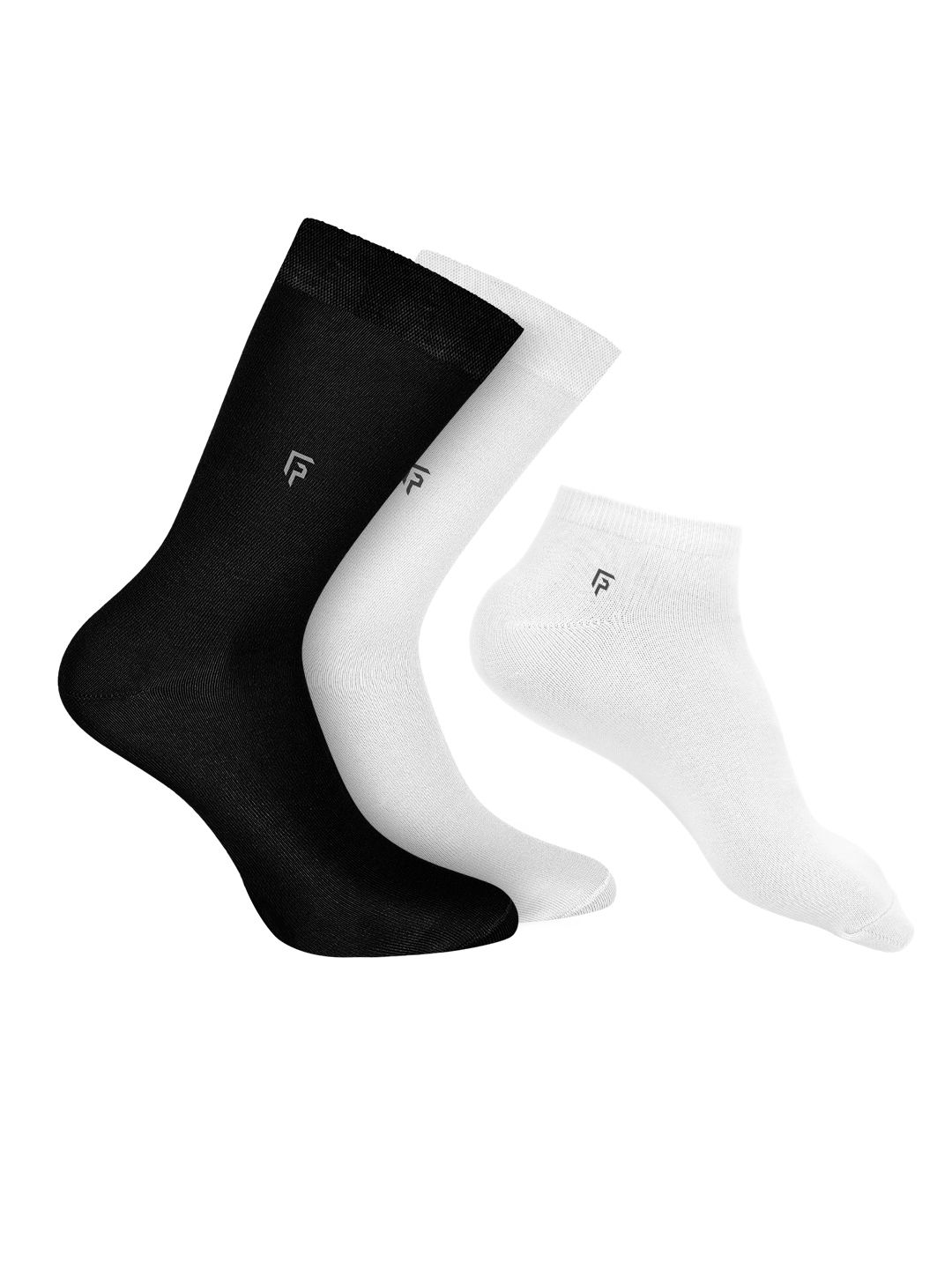 FOOTPRINTS Men Pack Of 3 Bamboo Cotton Calf Length Socks-picture-29