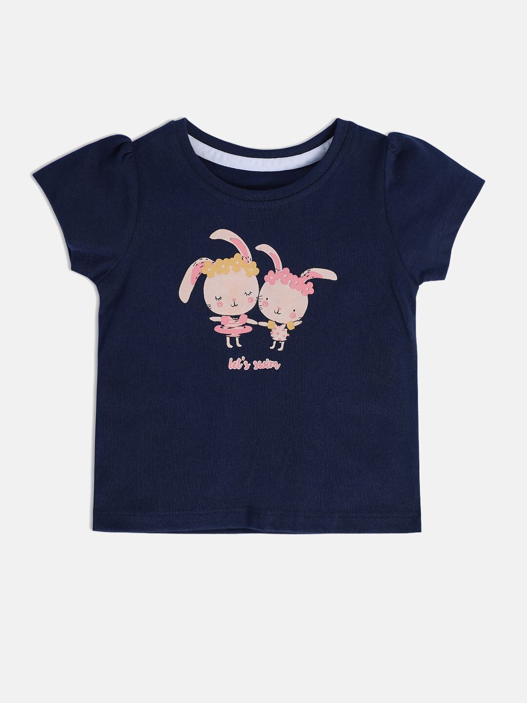 MINI KLUB Infants Girls Graphic Printed Pure Cotton Tshirts-picture-40