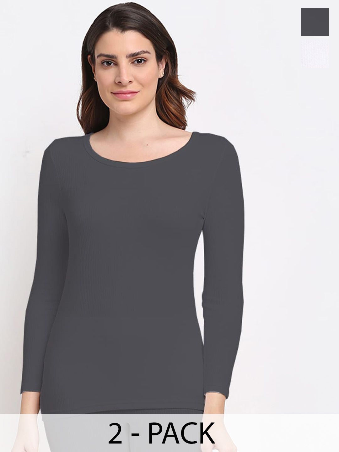 Aerowarm Pack Of 2 Ribbed Thermal Tops-picture-51