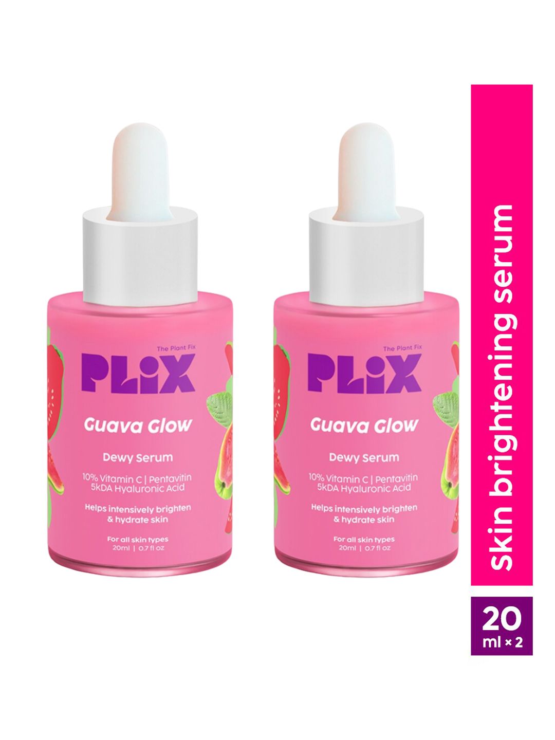 PLIX THE PLANT FIX Guava Glow Set Of 2 Dewy Face Serum - 20ml Each-picture-36