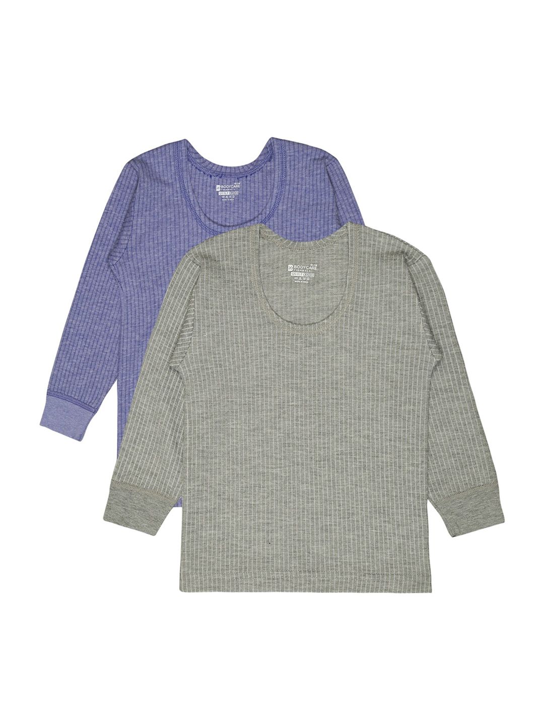 BODYCARE INSIDER Kids Pack Of 2 Ribbed Round Neck Long Sleeves Thermal Tops-picture-47
