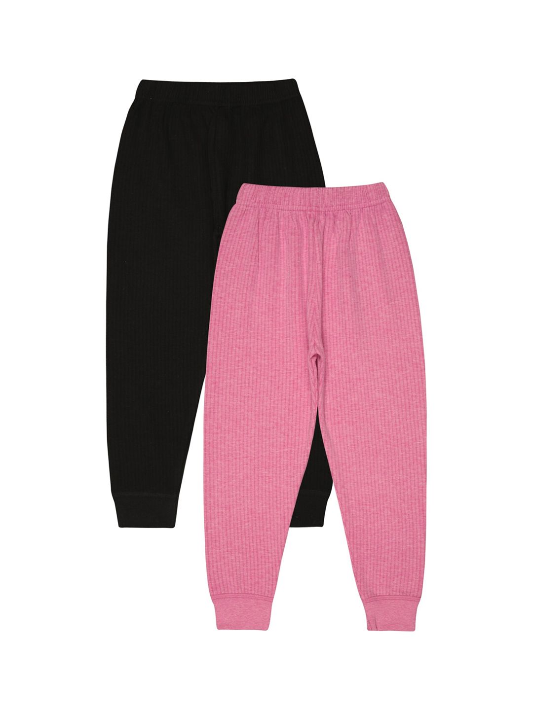 BODYCARE INSIDER Kids Pack Of 2 Ribbed Cuffed Hem Thermal Bottoms-picture-33