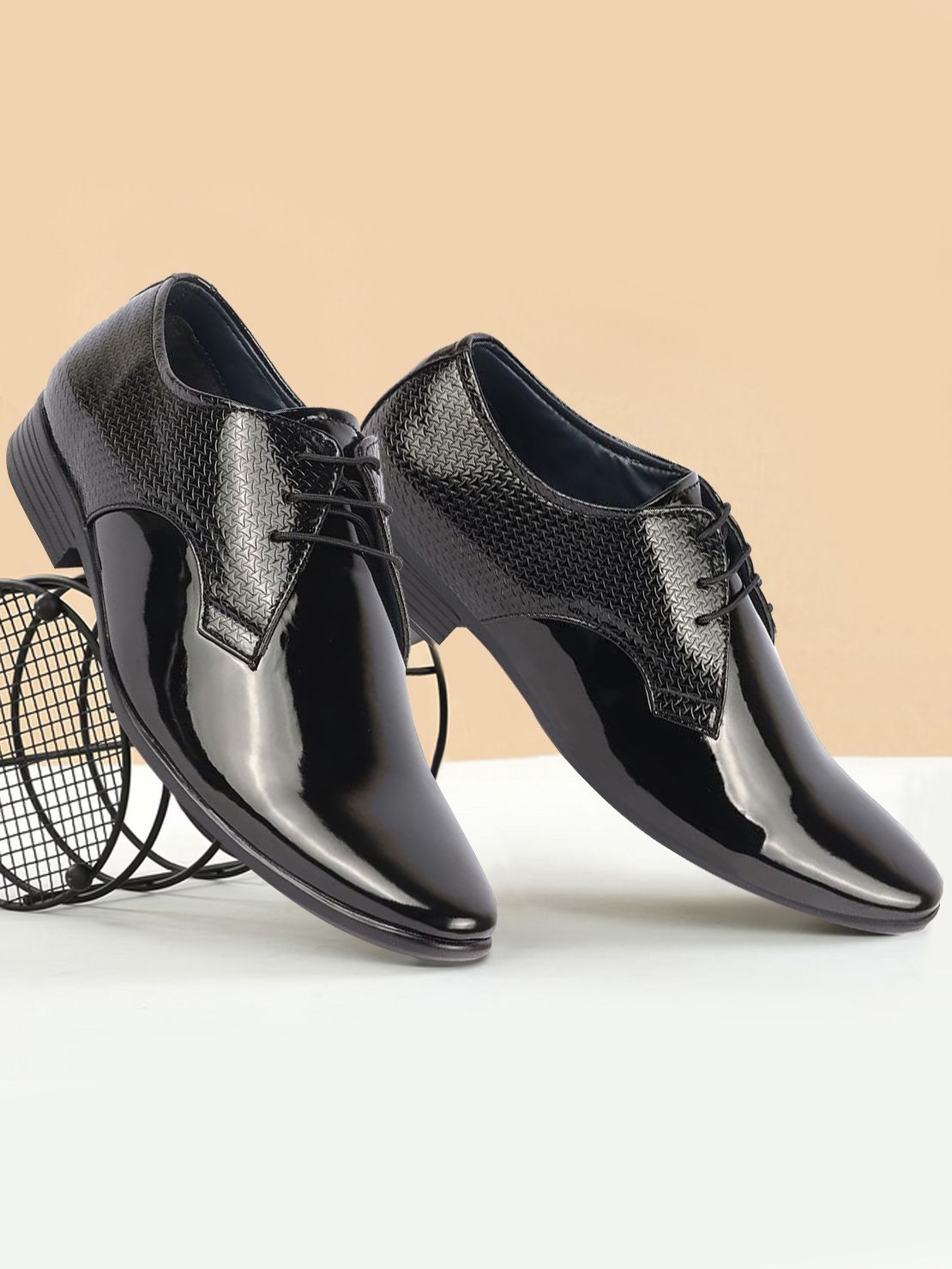 FAUSTO Men Textured Formal Derbys-image-48
