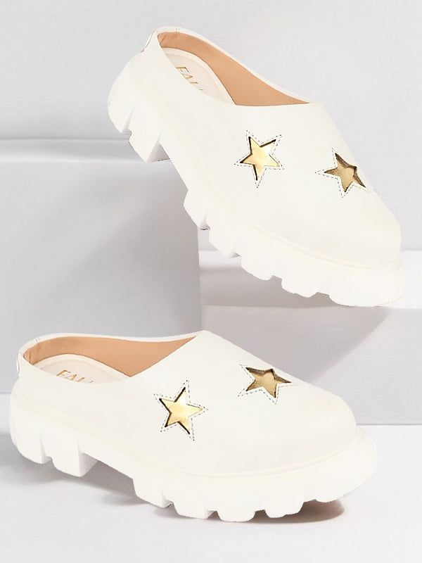 FAUSTO Women Textured Lightweight Comfort Insole Heeled Mule Sneakers With Laser Cuts-picture-25