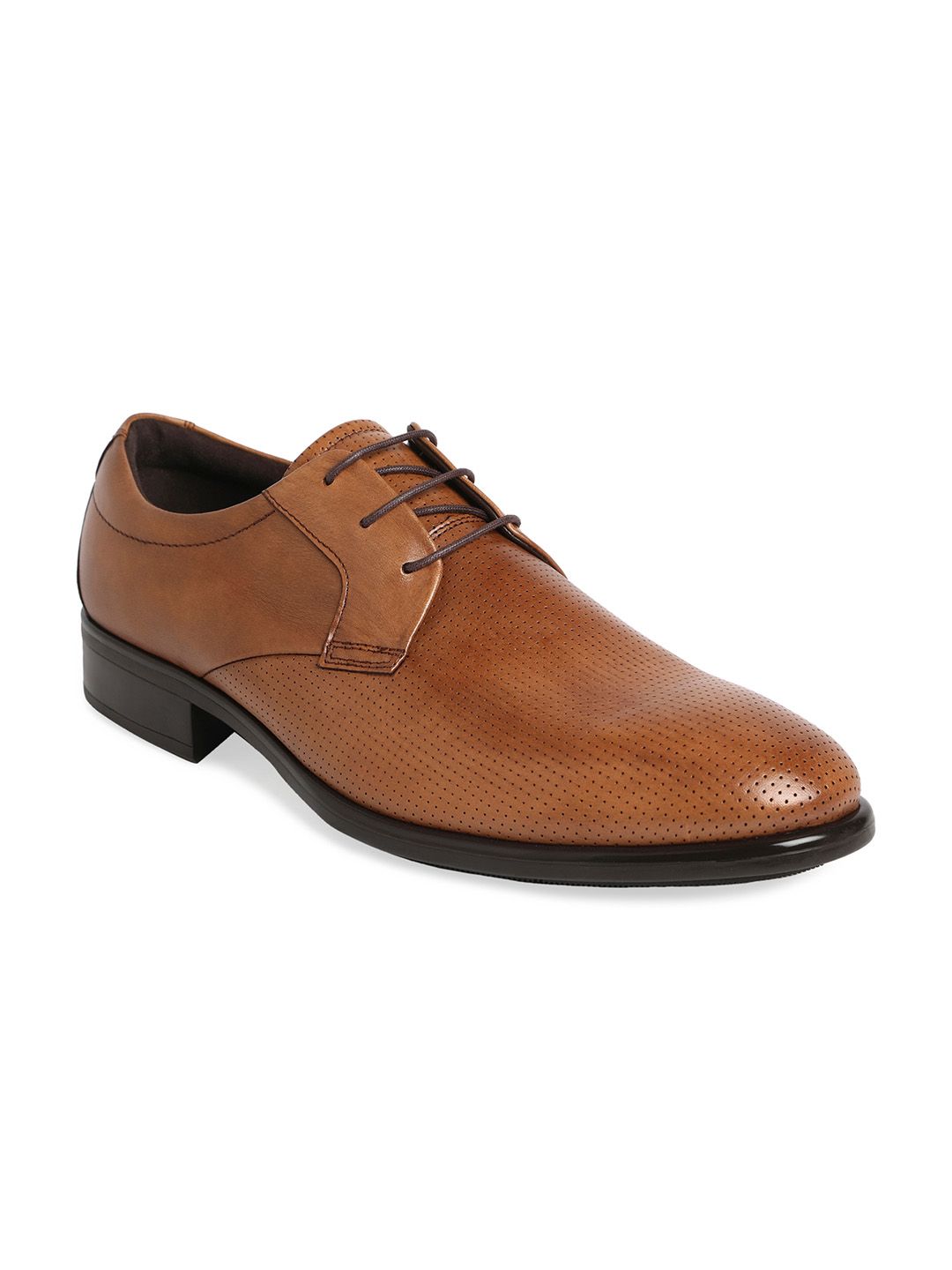 ECCO Men Citytray Perforated Leather Formal Derbys-image-40