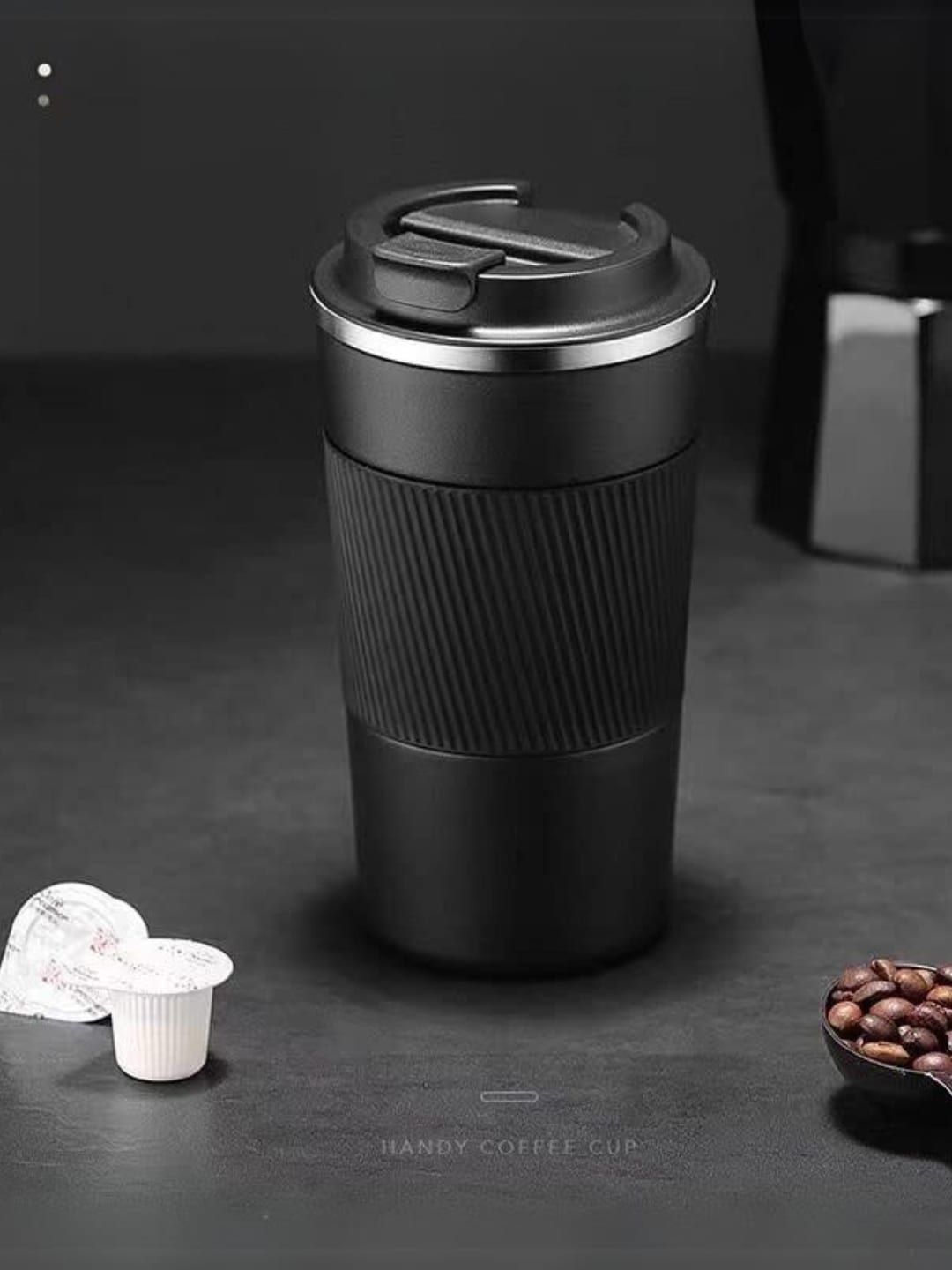 YELONA Black Insulated Stainless Steel Coffee Tumbler 510 ml