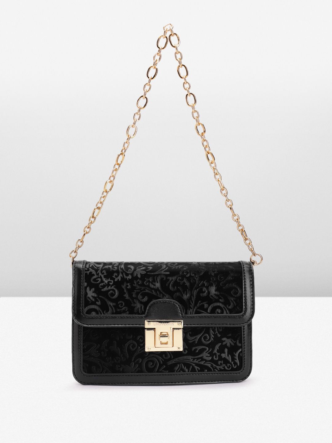 Lino Perros Floral Textured Structured Sling Bag-picture-30