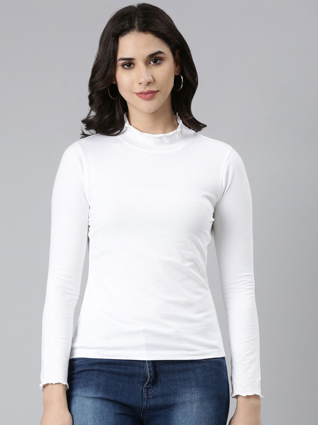 TWIN BIRDS High Neck Casual T-Shirt-picture-35