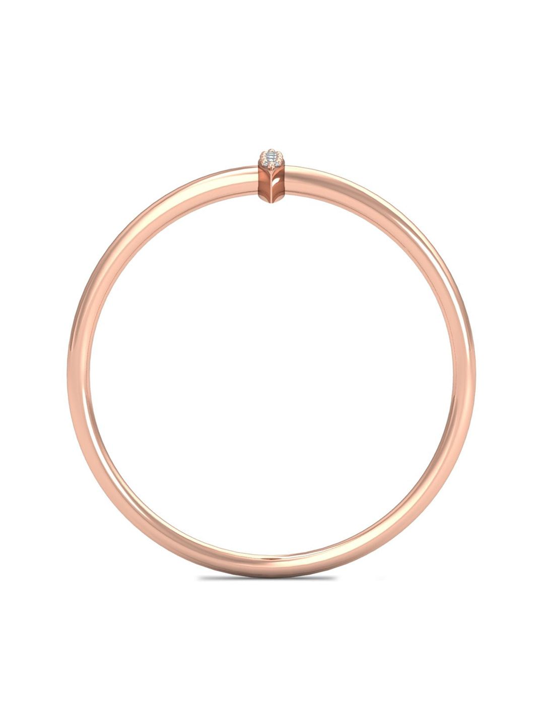 KUBERBOX 18KT Rose Gold Diamond Studded Ring-0.84gm-picture-14