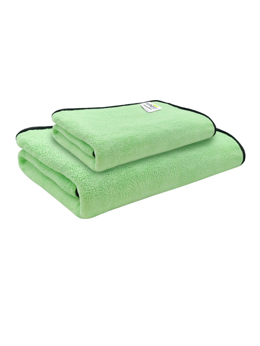 Softspun Microfiber Green 2 Pieces Towel Set-picture-11