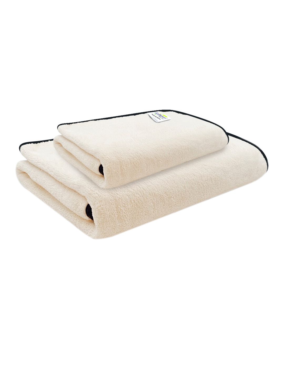 Softspun Microfiber White 2 Pieces Microfiber 210 GSM Towel Set-picture-10