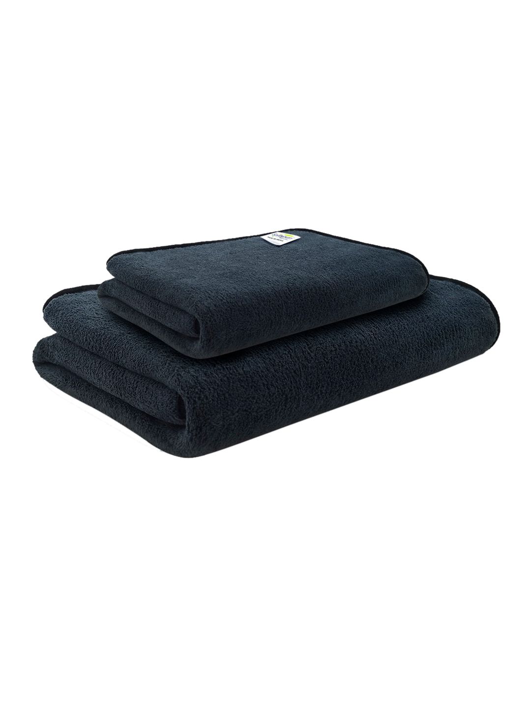 Softspun Microfiber Grey 2 Pieces Towel Set-image-5