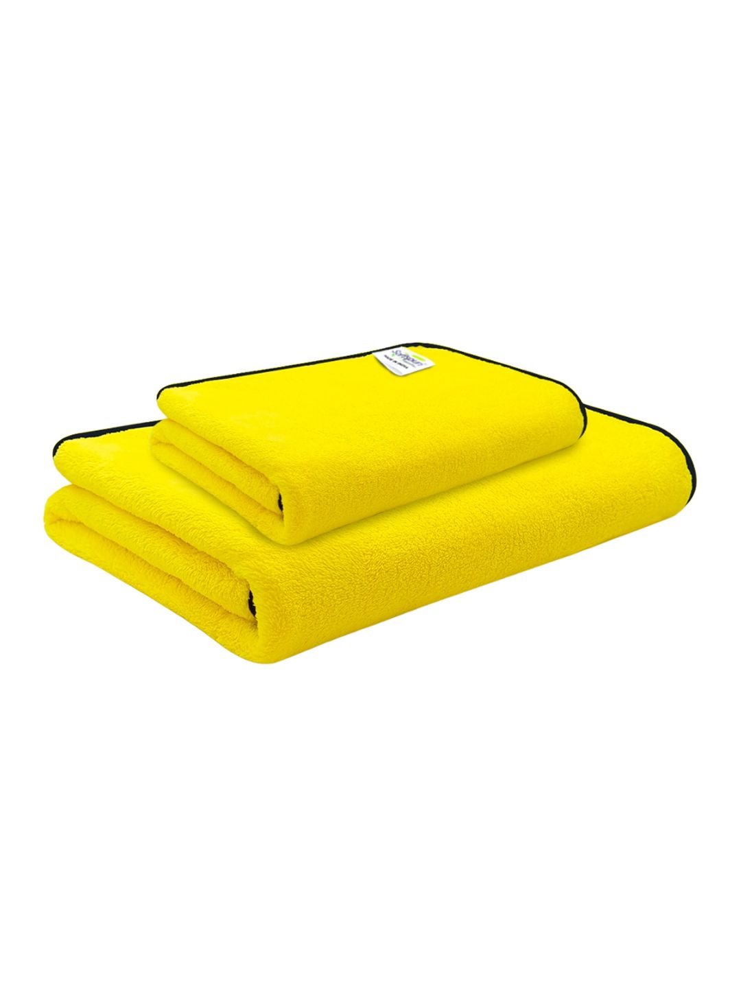 Softspun Microfiber Yellow 2 Pieces Microfiber 280GSM Towel Set-picture-56