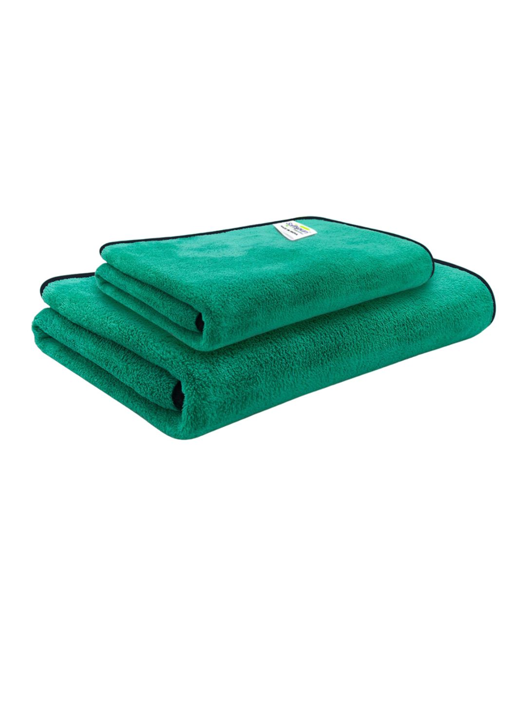 Softspun Microfiber Green 2 Pieces Towel Set-picture-10