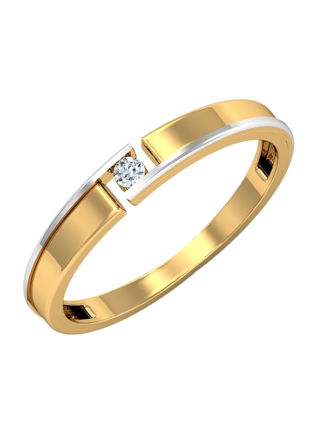 KUBERBOX 18KT Gold Diamond Studded Ring-1.36gm-picture-27