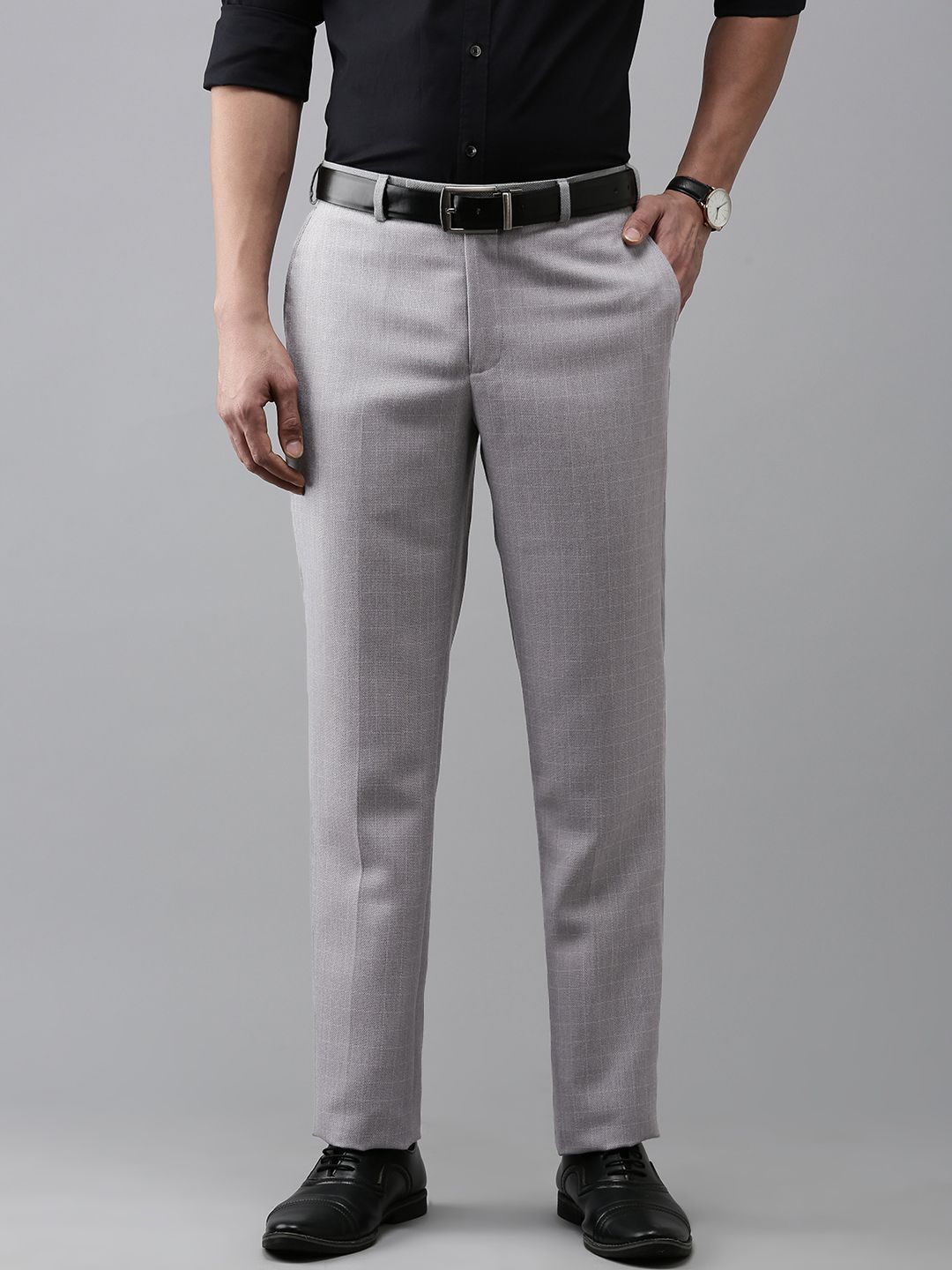 Park Avenue Men Smart Slim Fit Formal Trousers-picture-15