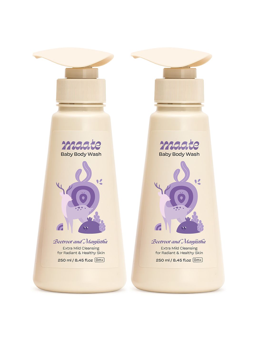 MAATE Set Of 2 Baby Body Wash with Beetroot & Manjistha - 250ml Each-picture-22
