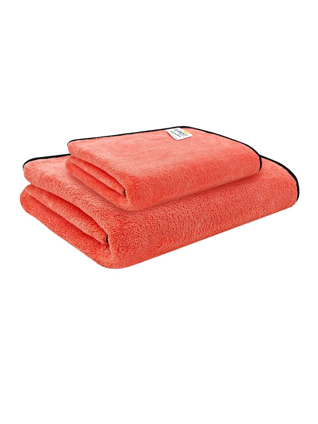 Softspun Microfiber Peach 2 Pieces 280 GSM Super Soft Towel Set-picture-12
