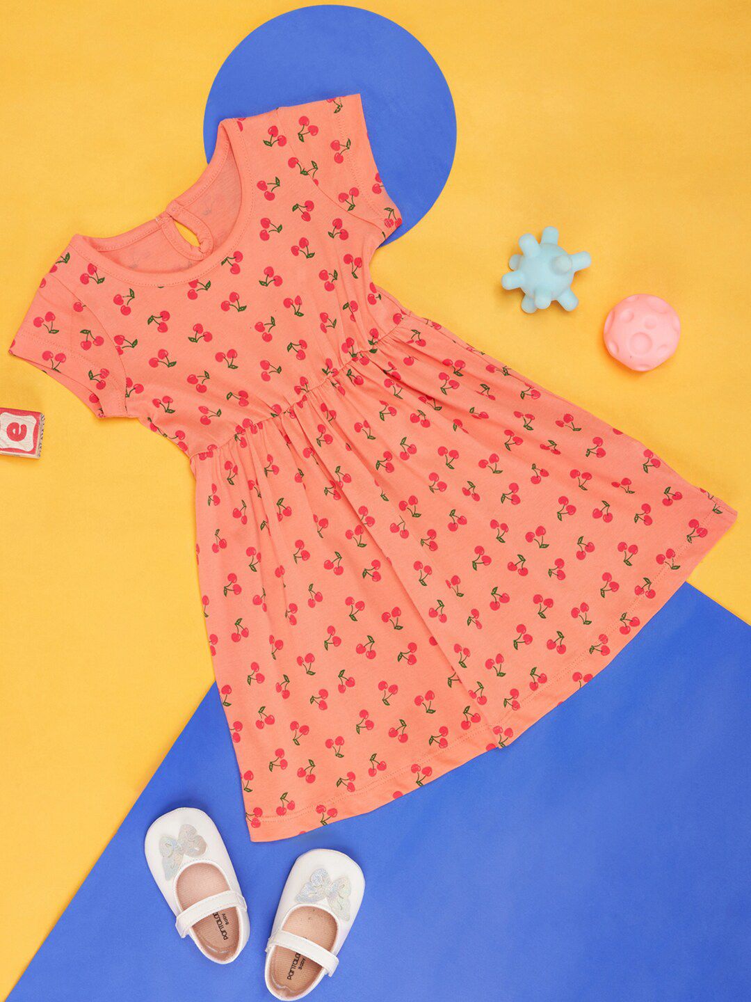 YU by Pantaloons Girls Conversational Printed Cotton Fit & Flare Dress-picture-45