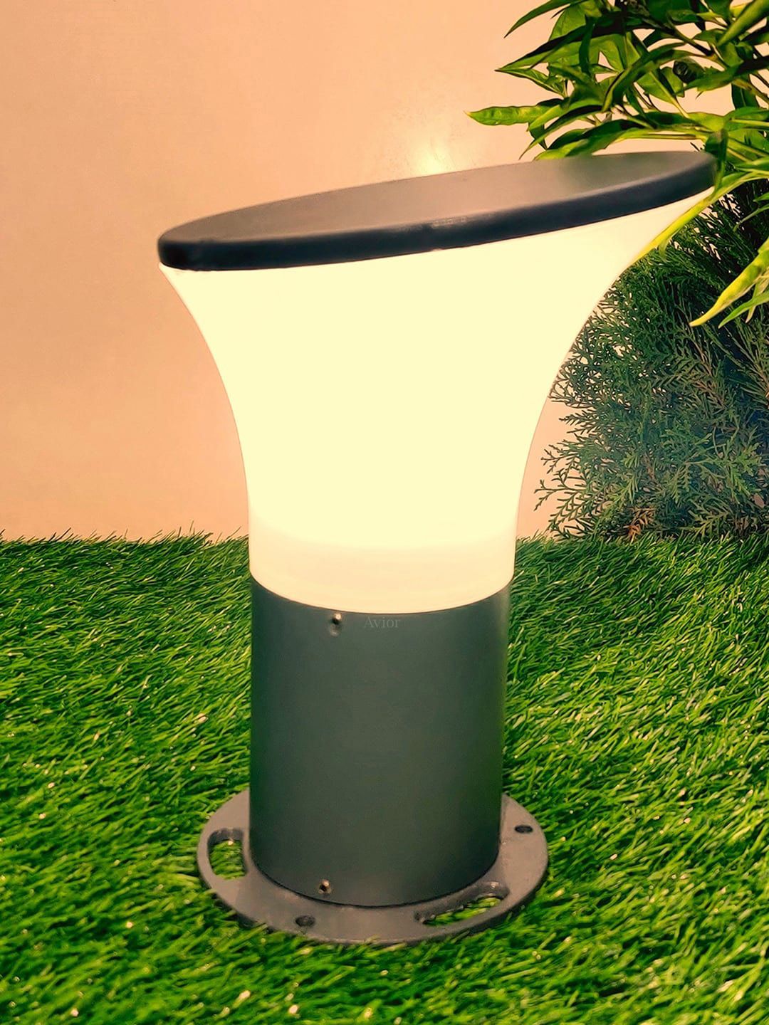 Lyse Decor Grey & White Solid Aluminium Outdoor Lamp-image-19