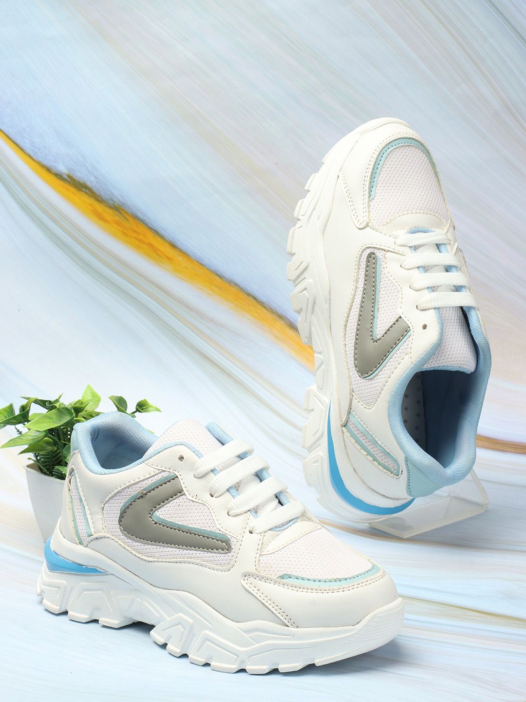 Denill Women Colourblocked Comfort Insole Basics Sneakers-picture-20