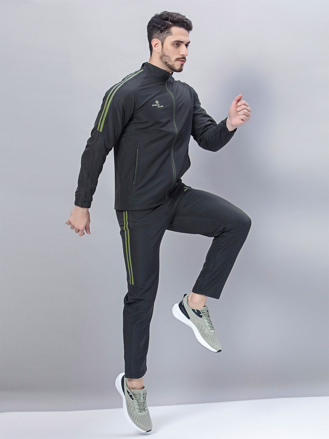 SPORT SUN Mock Collar Sports Tracksuit
