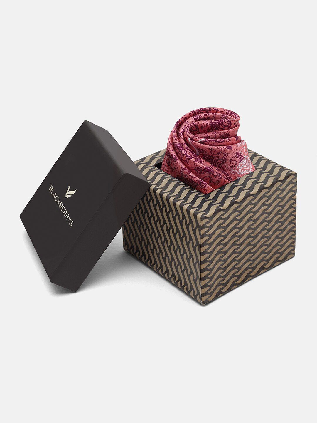 Blackberrys Men Printed Silk Pocket Square