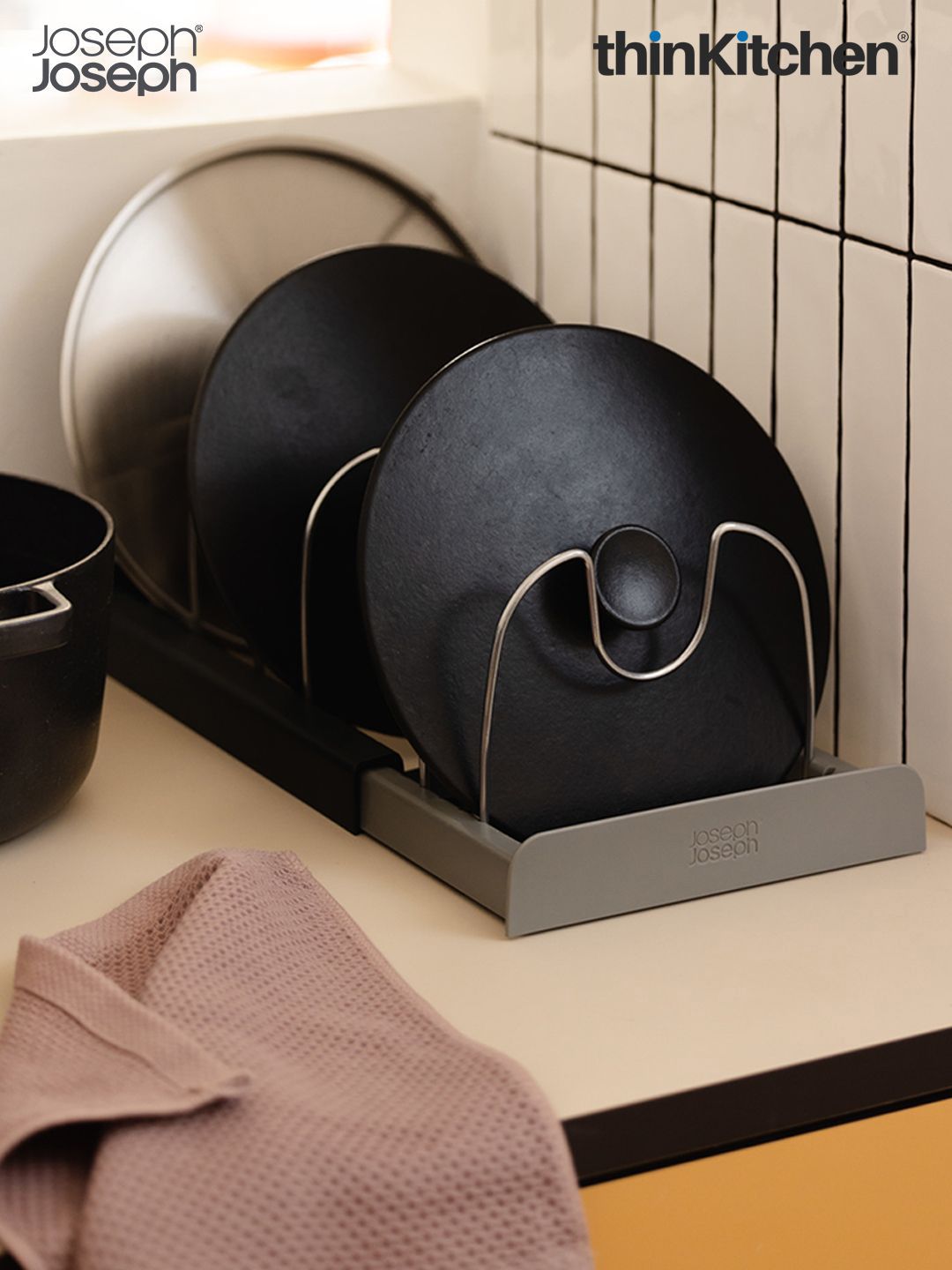 Joseph Joseph Store Expanding Grey Cookware Drawer Organiser for Kitchen-image-47