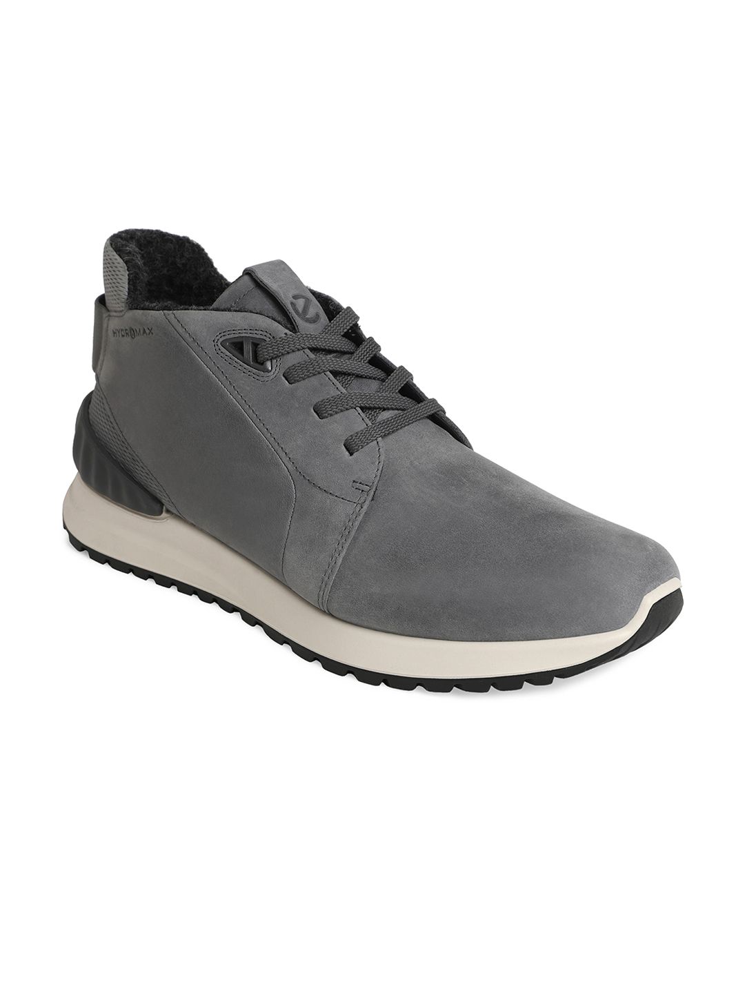 ECCO Men Nubuck Comfort Insole Mid-Top Sneakers-image-3