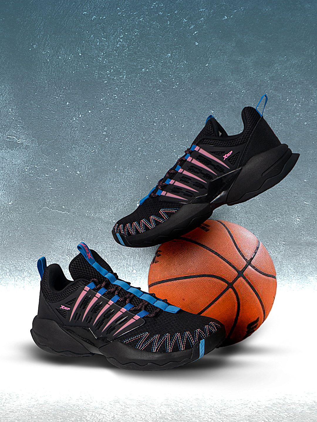 Xtep Men Warping Mesh Basketball Shoes