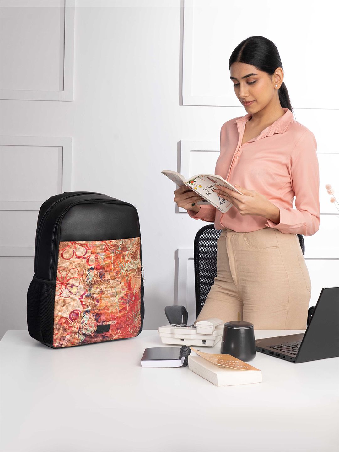 ZOUK Unisex Textured Water Resistance Backpack-picture-17