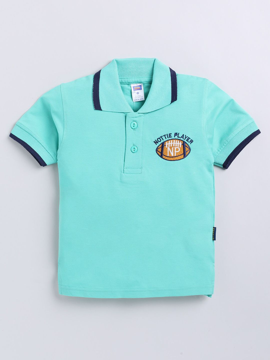 Nottie Planet Boys Graphic Embroidered Detail Polo Collar T-shirt-picture-30