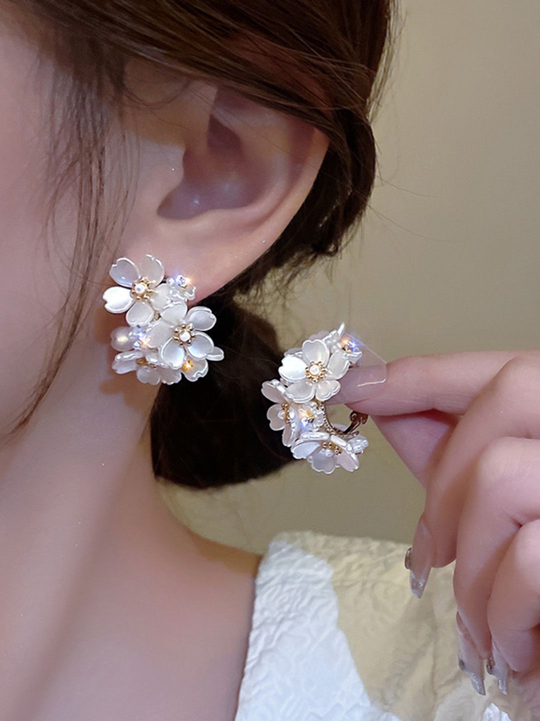 Shining Diva Fashion Gold Plated Hoop Earrings-image-43