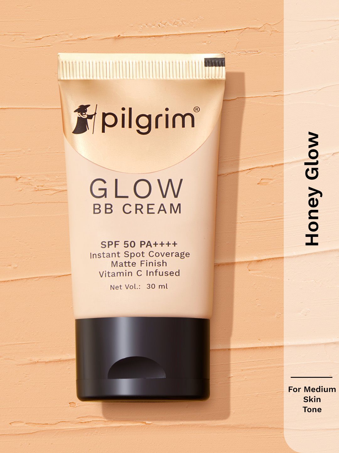 Pilgrim Glow 3 In 1 BB Cream SPF 50 PA++++ With Niacinamide - 30ml - Honey Glow 03-picture-47