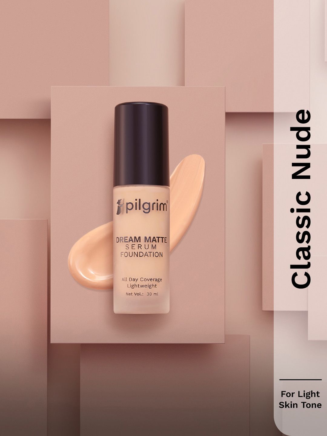 Pilgrim Dream Matte Serum Liquid Foundation - 30ml - Classic Nude 123