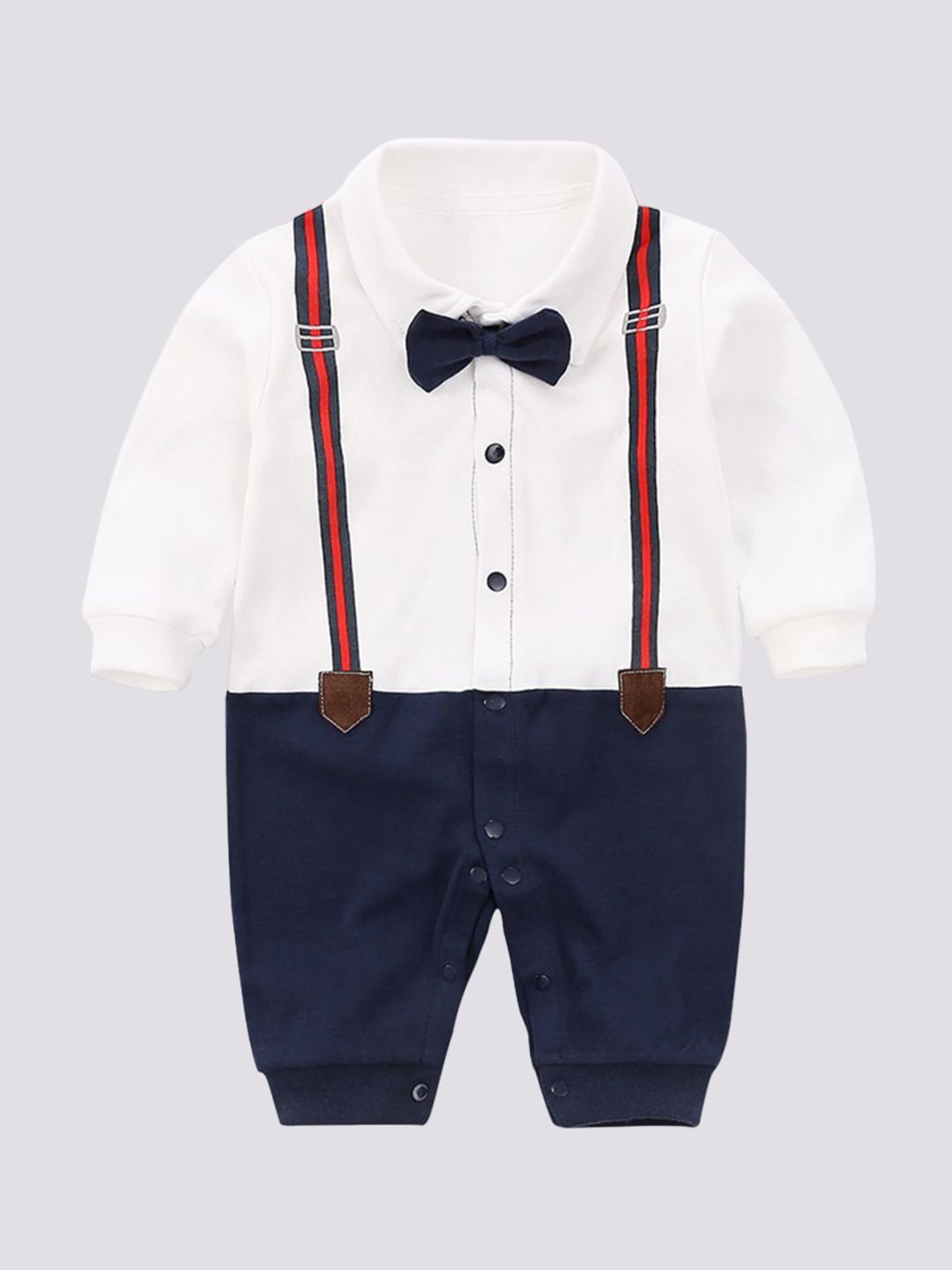 StyleCast Infant Boys White Cotton Rompers-picture-25