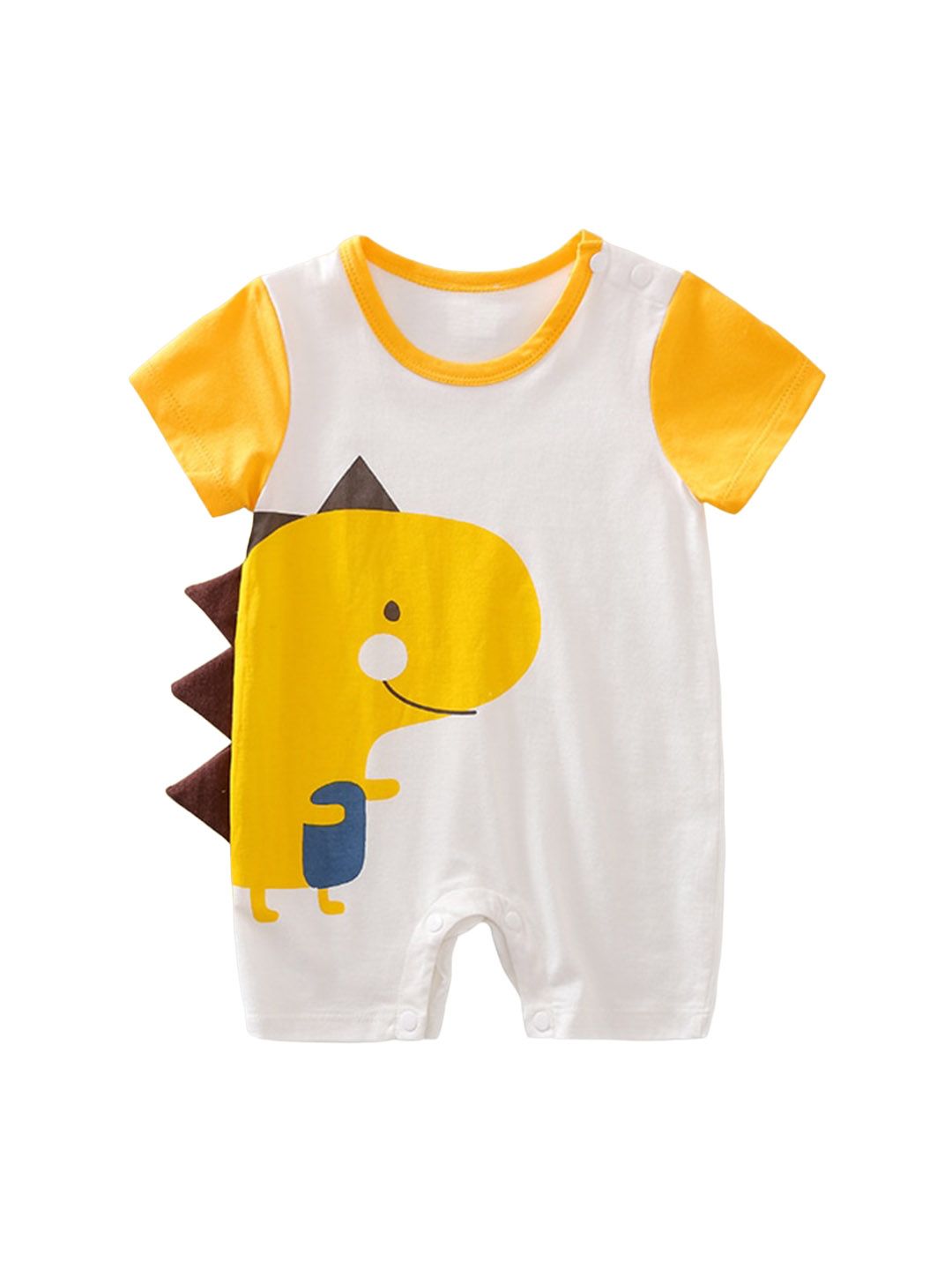 StyleCast Infant Boys White Printed Cotton Rompers-picture-18