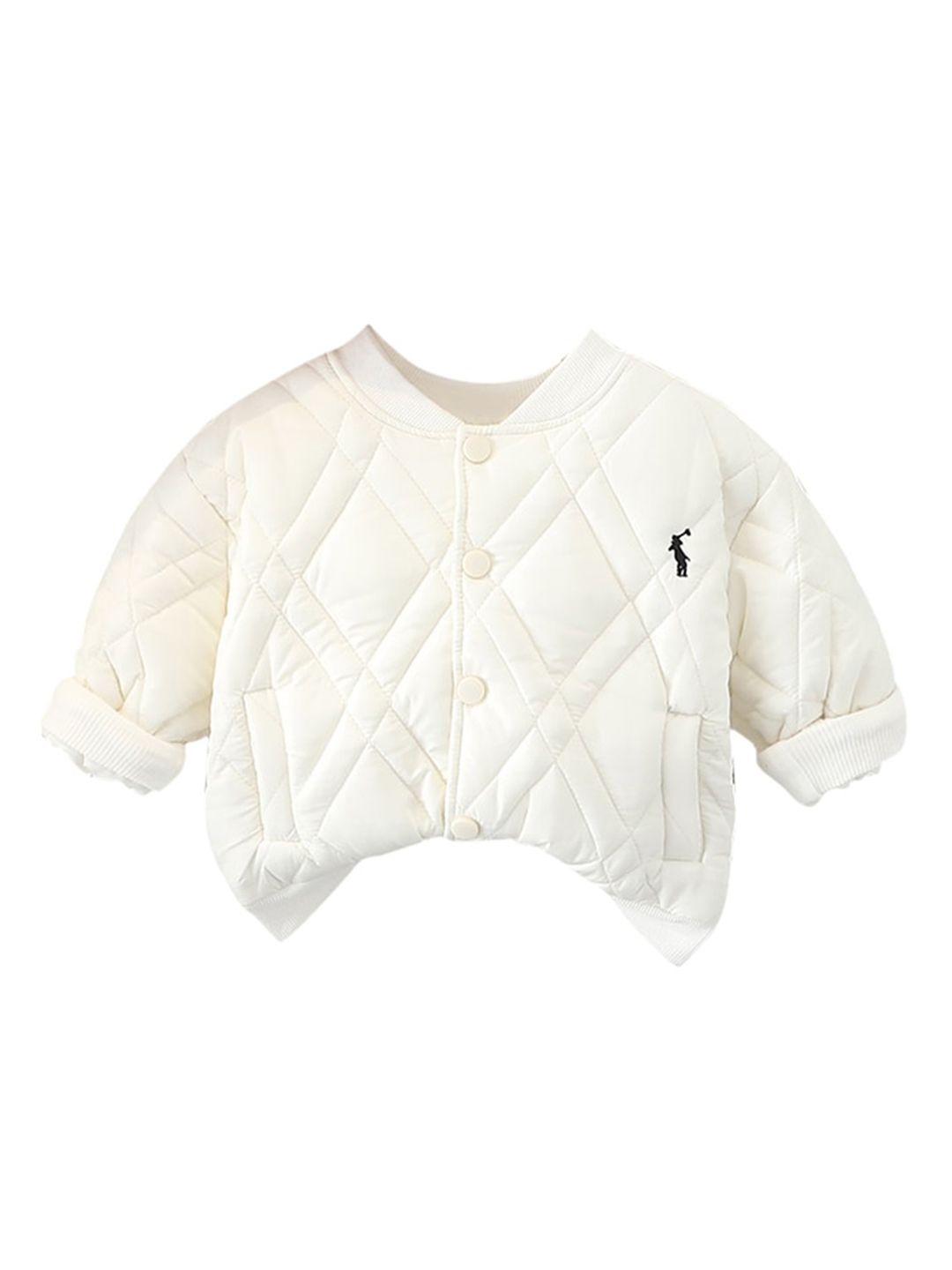 StyleCast Boys White Mandarin Collar Cotton Padded Jacket-picture-32