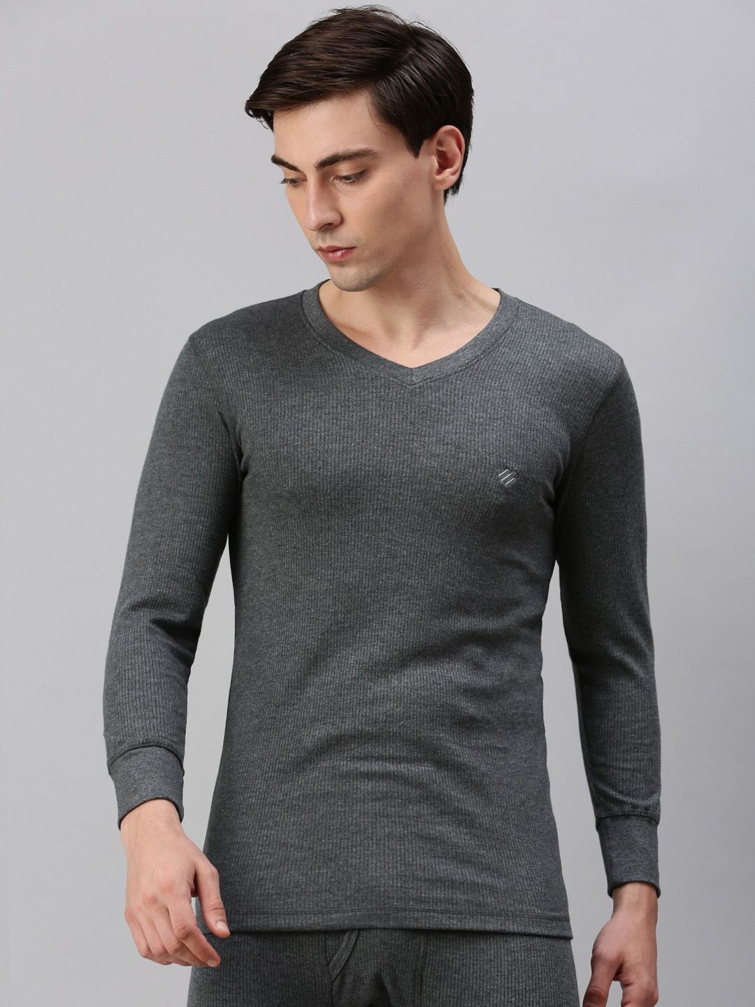 ONN Skinny Fit Ribbed Round Neck Pure Cotton Thermal Set-picture-51