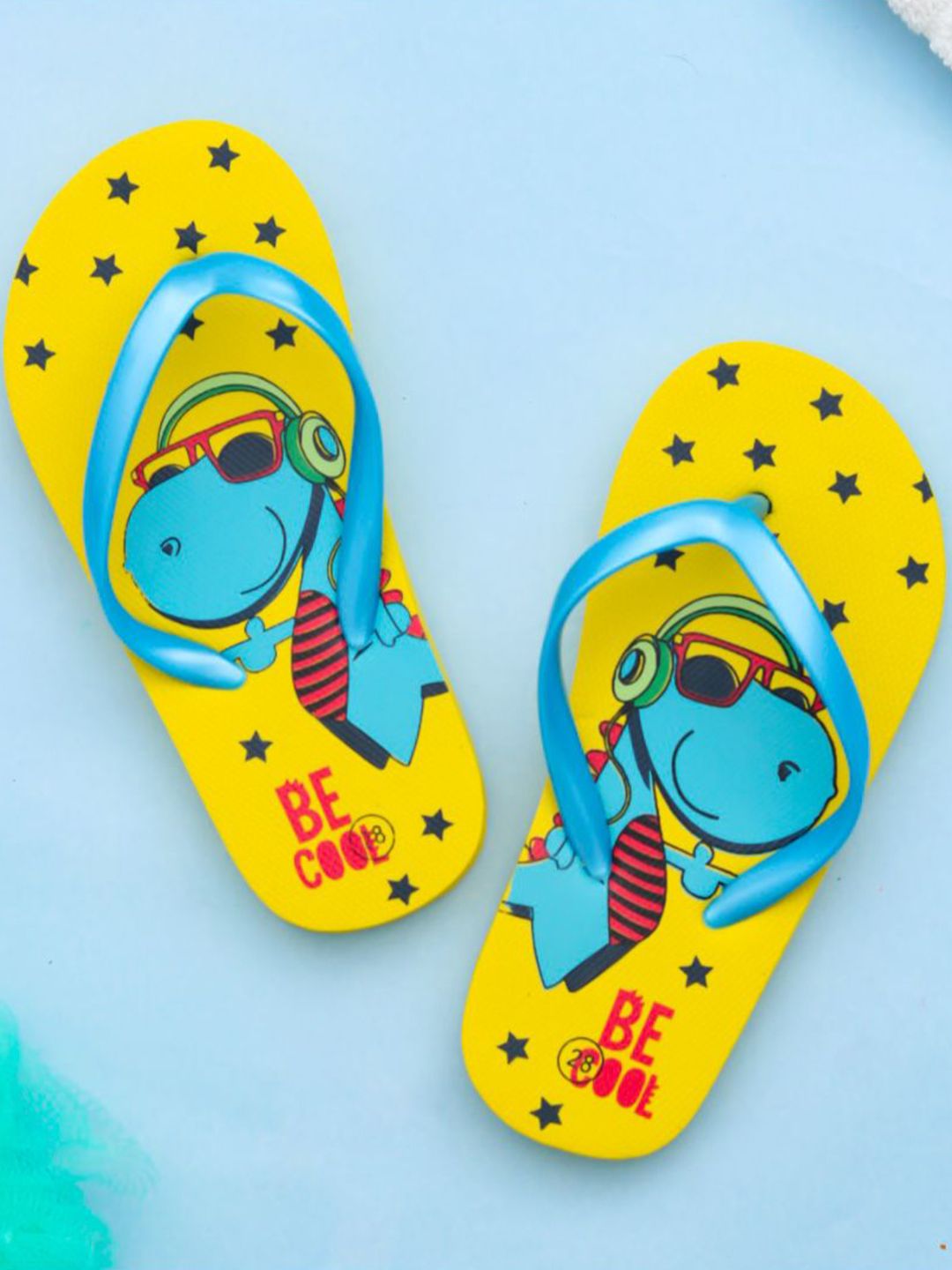 Yellow Bee Boys Dinosaur Printed Thong Flip-Flops-picture-23