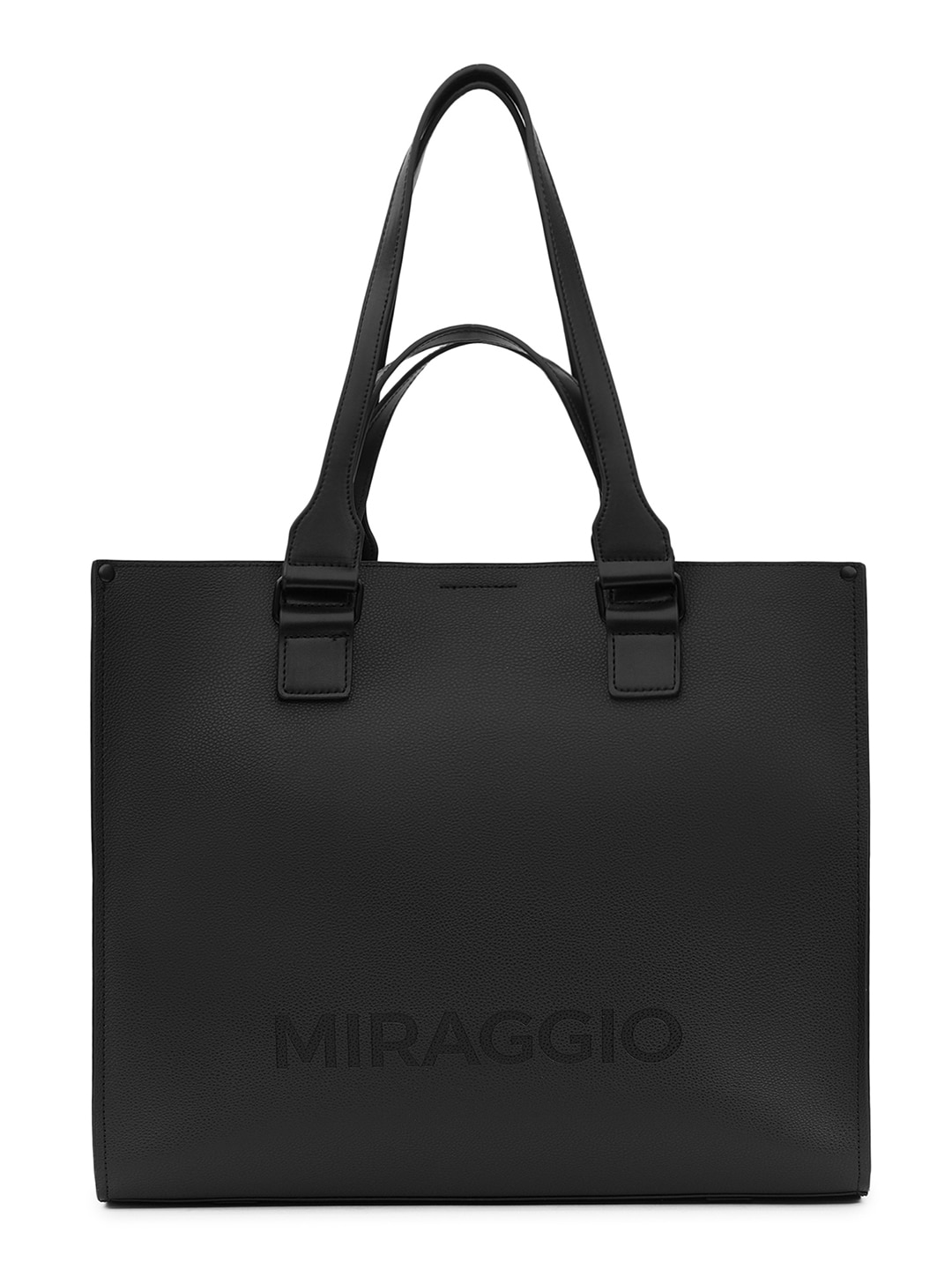 MIRAGGIO Solid Tote Bag with Shoulder Strap