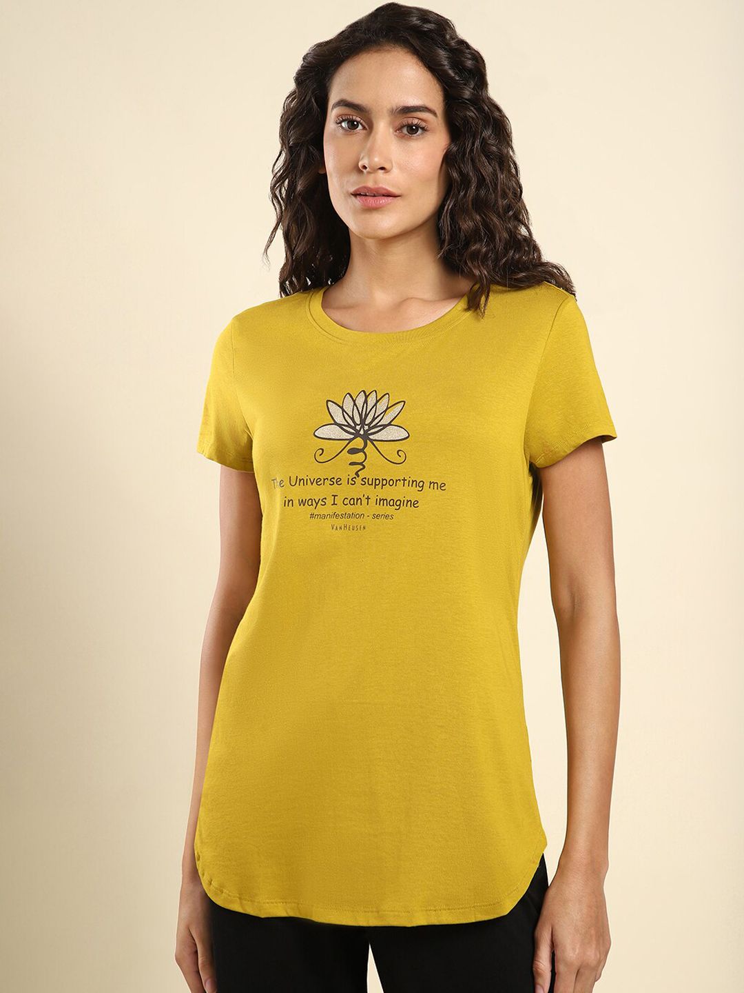 Van Heusen Floral Printed Round Neck Lounge T-shirts-picture-12