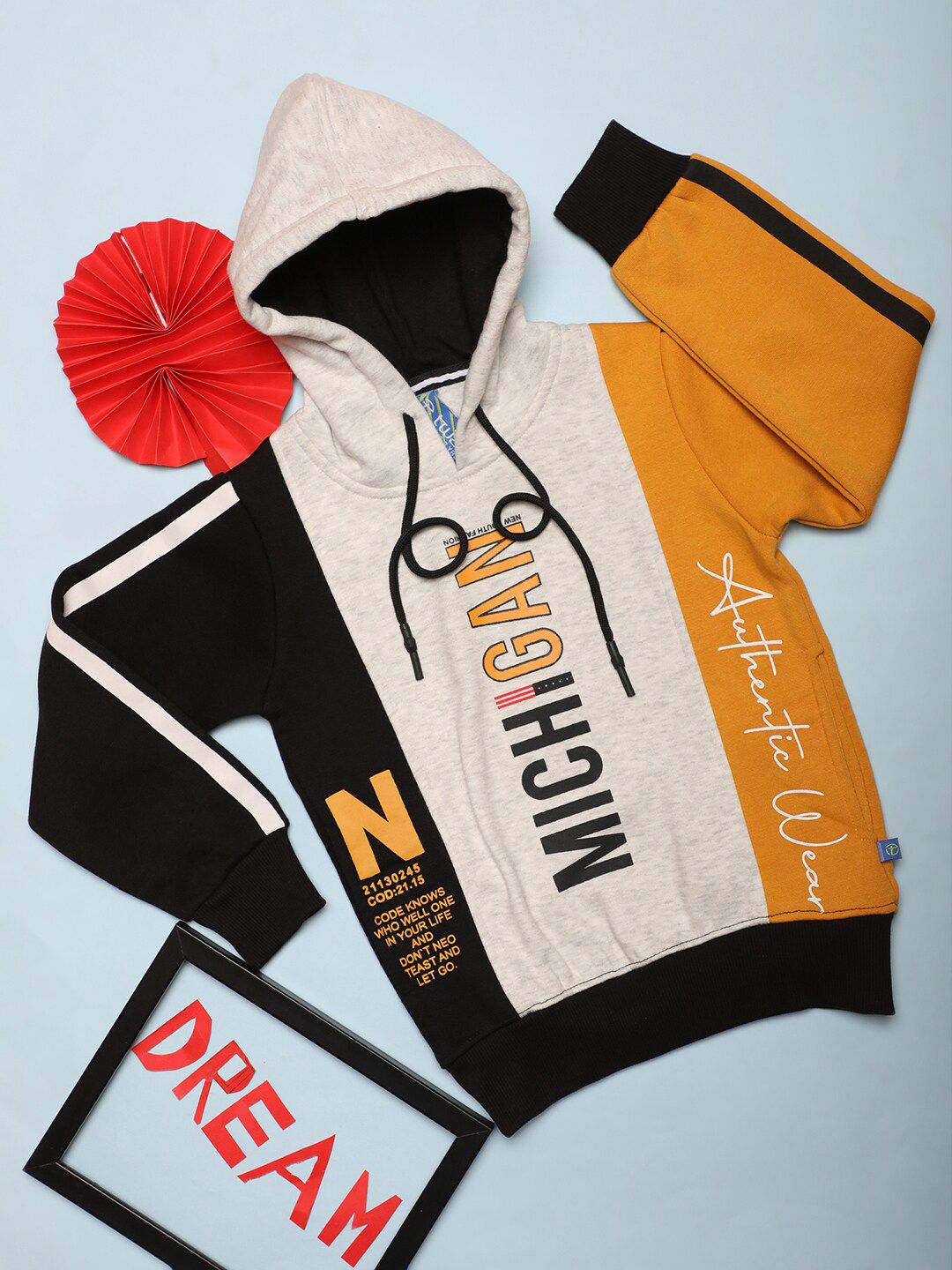 V-Mart Boys Typography Printed Hooded Pullover-picture-38