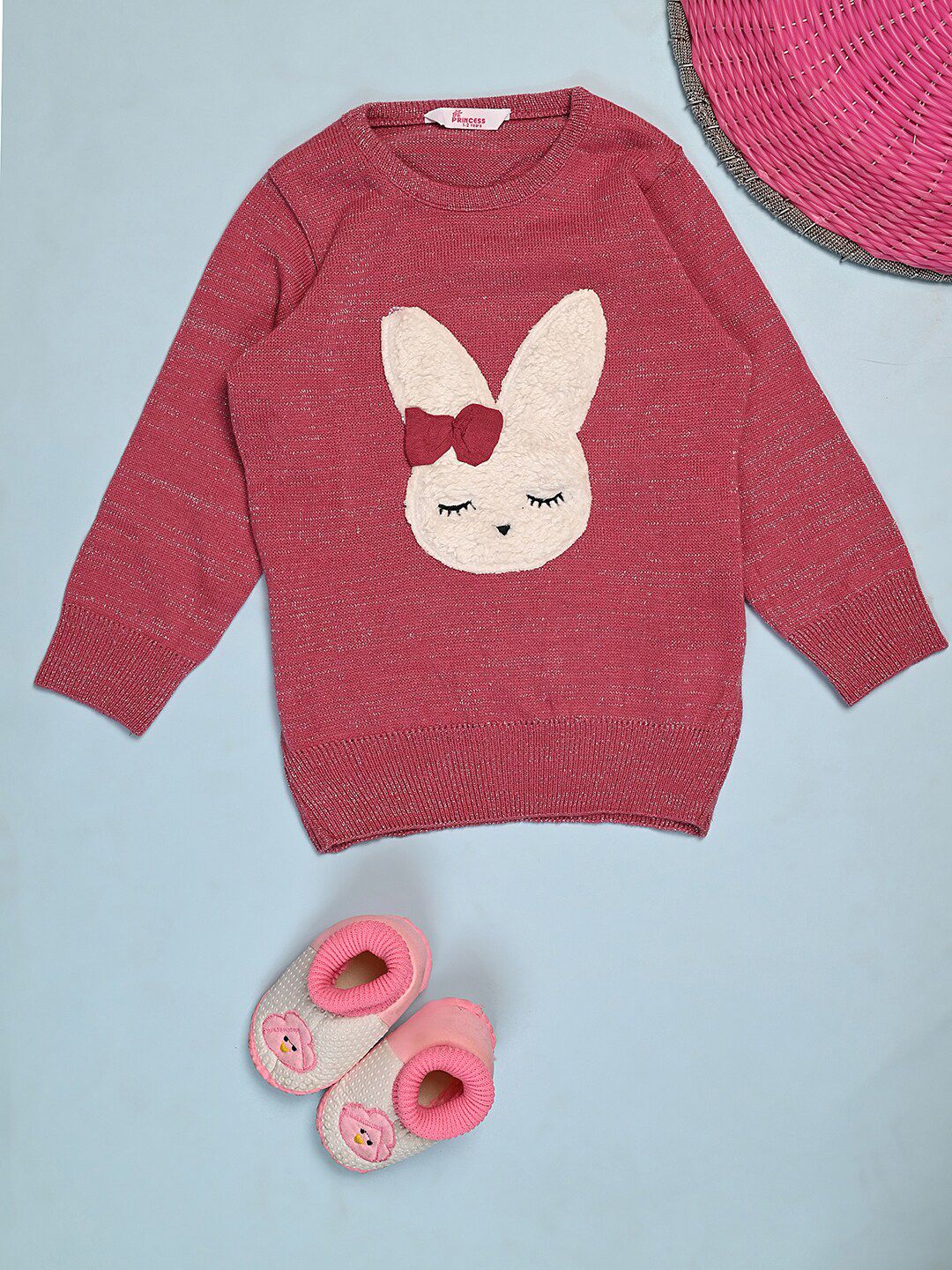 V-Mart Girls Applique Detail Acrylic Pullover-picture-35