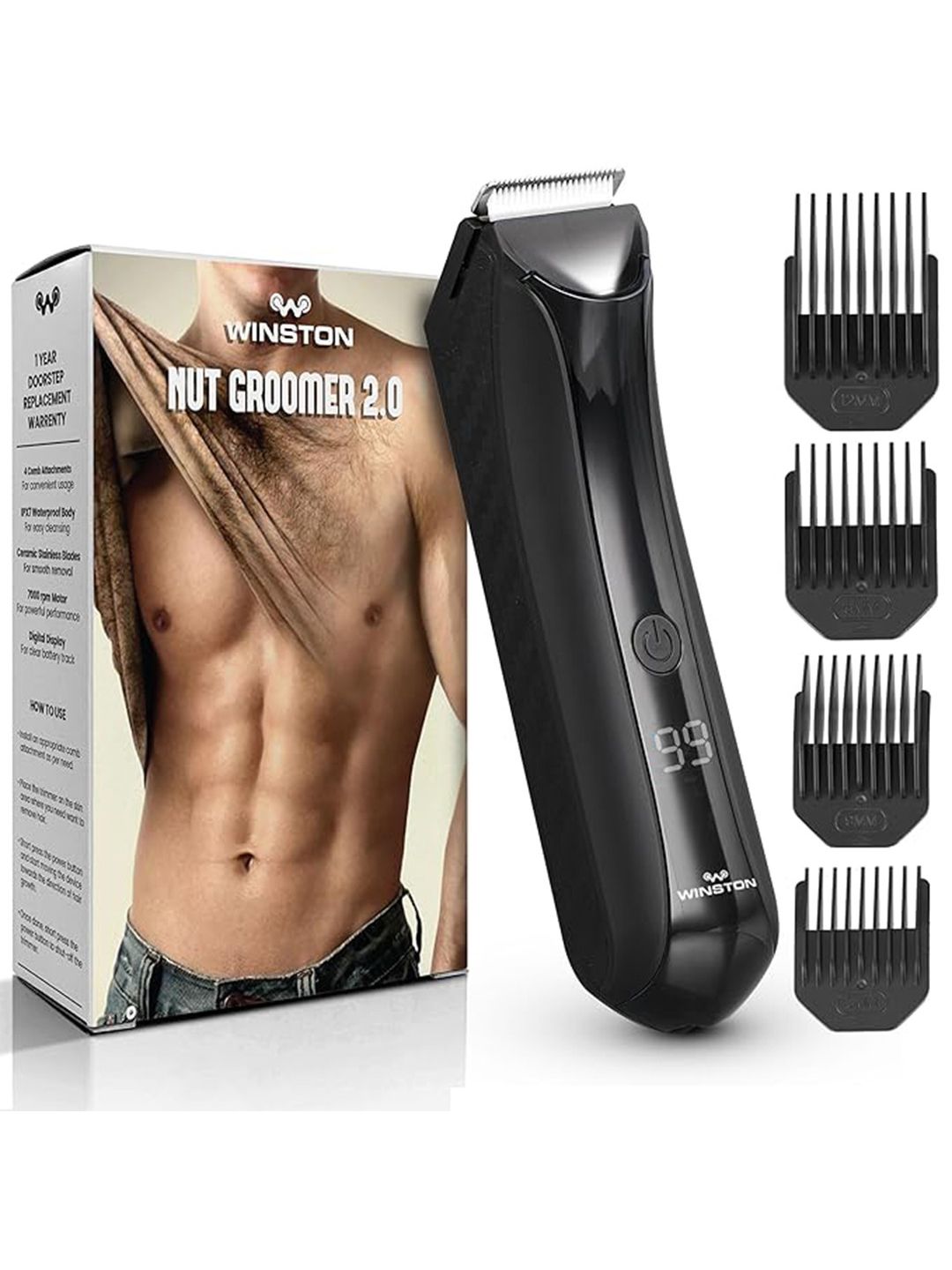 WINSTON Nut Groomer 2.0 IPx7 Waterproof Body Trimmer-picture-18