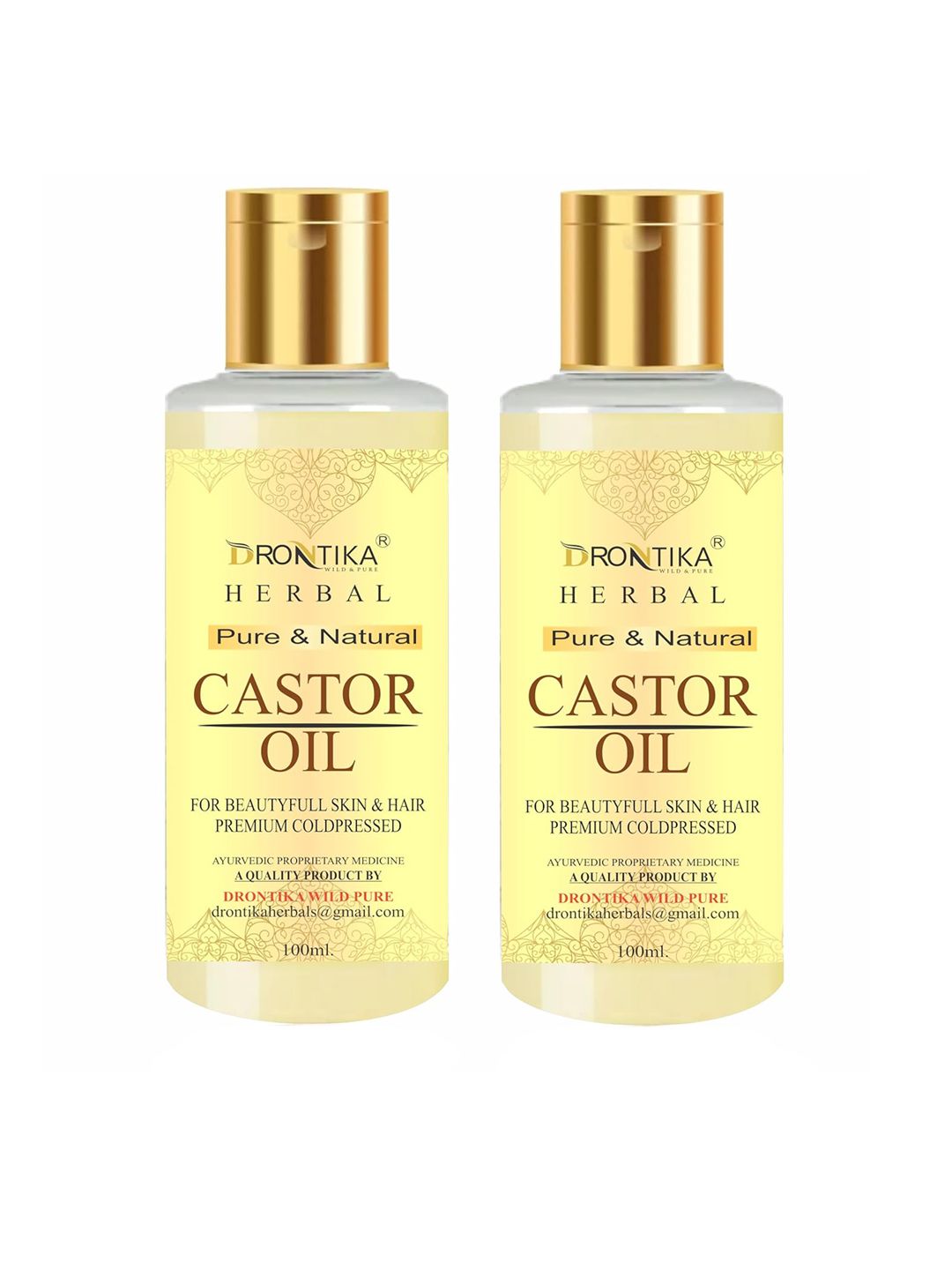 DRONTIKA Set Of 2 Pure & Natural Herbal Cold Pressed Castor Oil - 100ml Each-picture-43