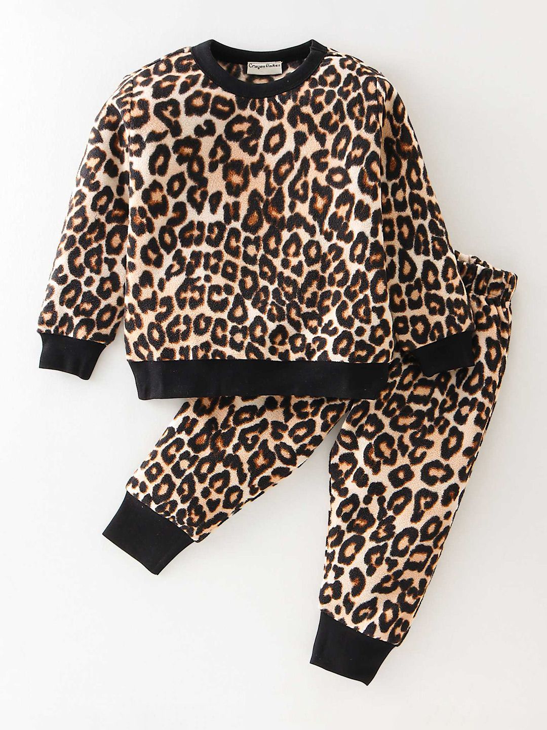 CrayonFlakes Unisex Kids Polar Fleece Abstract Printed Sweatshirt & Joggers-picture-31