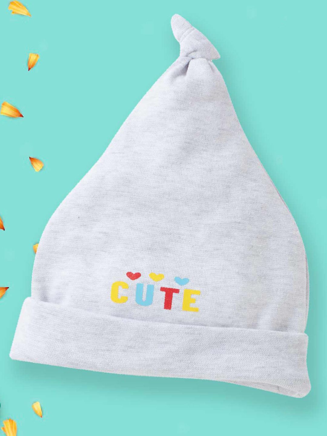 Babywish Infants Typography Printed Cotton Beanie