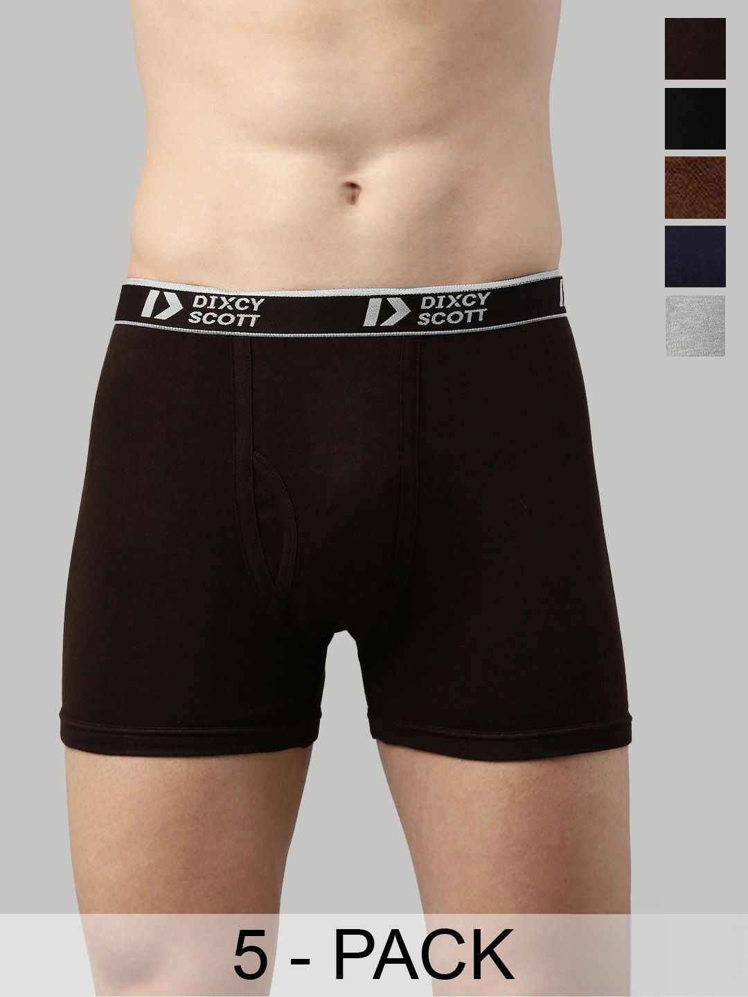 DIXCY SCOTT Pack Of 5 Assorted Pure Cotton Trunks Titan Trunk_Assorted_5-picture-54
